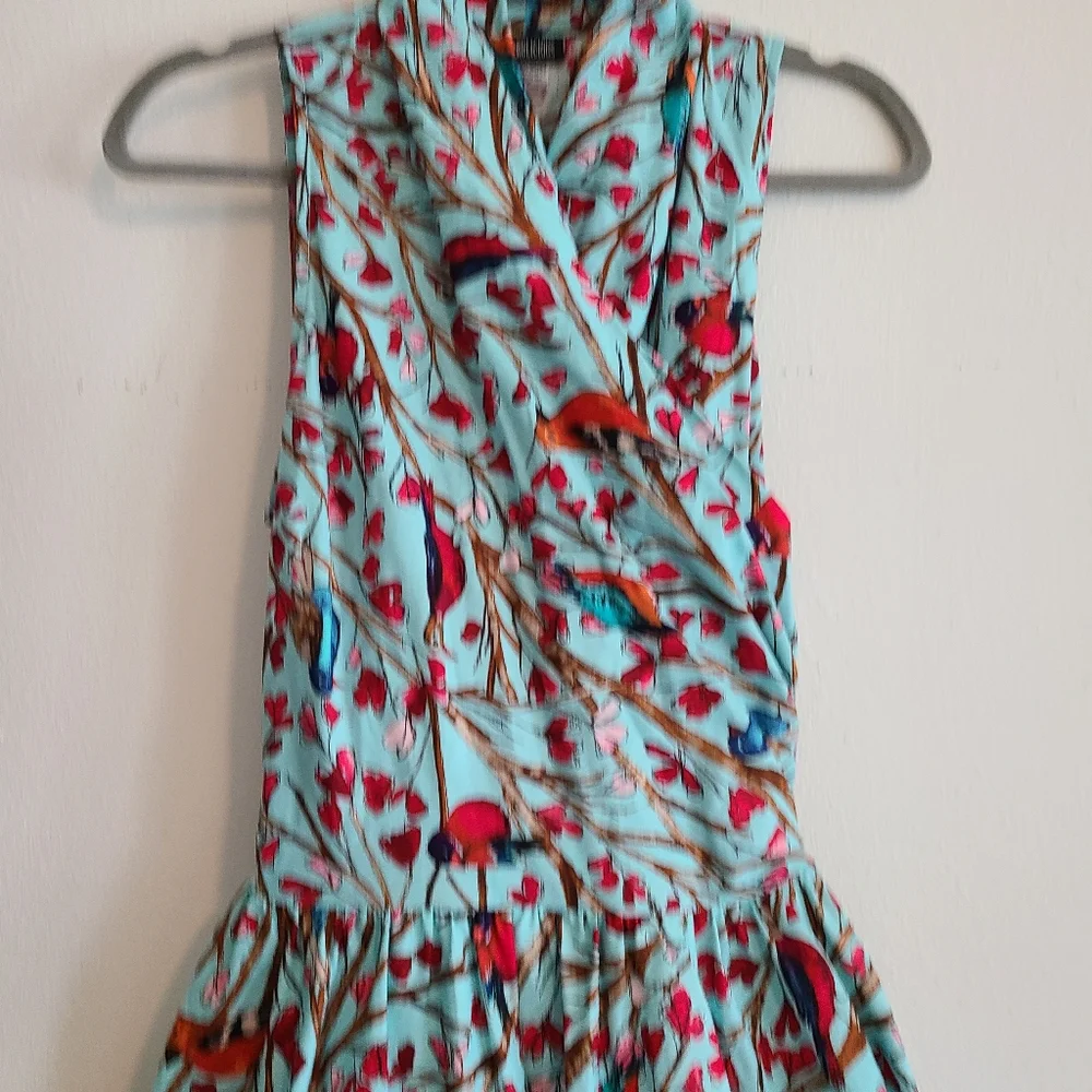 Vintage Inspired Modcloth Retrolicious Faux Wrap Dress In Size L - Picture 3 of 7